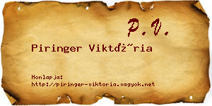 Piringer Viktória névjegykártya